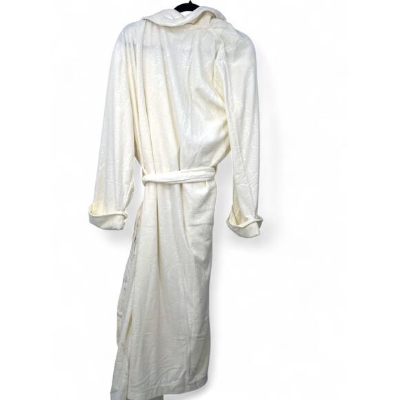PINK K | NEW | XL | Ivory Cloud Moon and Stars Embossed Plush Fleece Long Robe - Picture 8 of 9